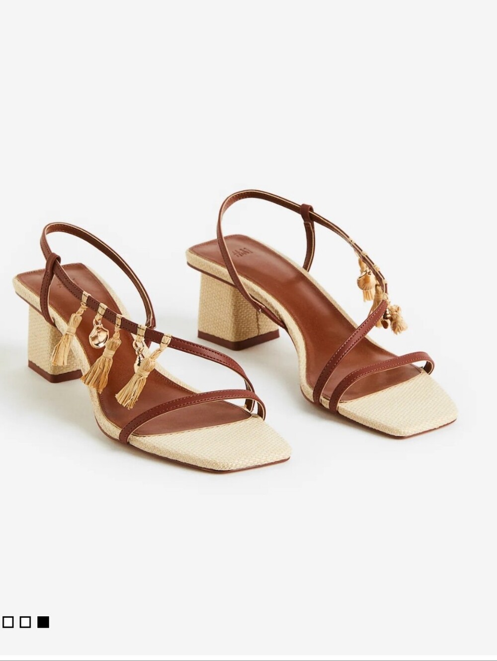H&M Tasselled heeled sandals - Picture 2 of 12